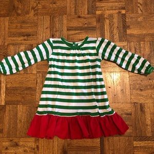 Girls 4T Stripped Christmas Dress